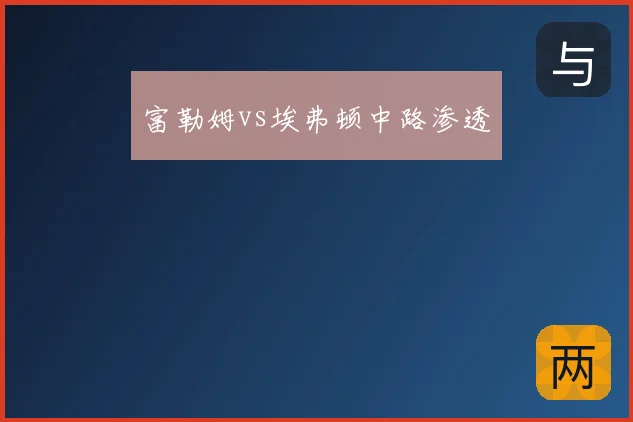 富勒姆vs埃弗顿中路渗透